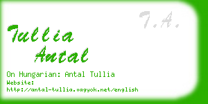 tullia antal business card